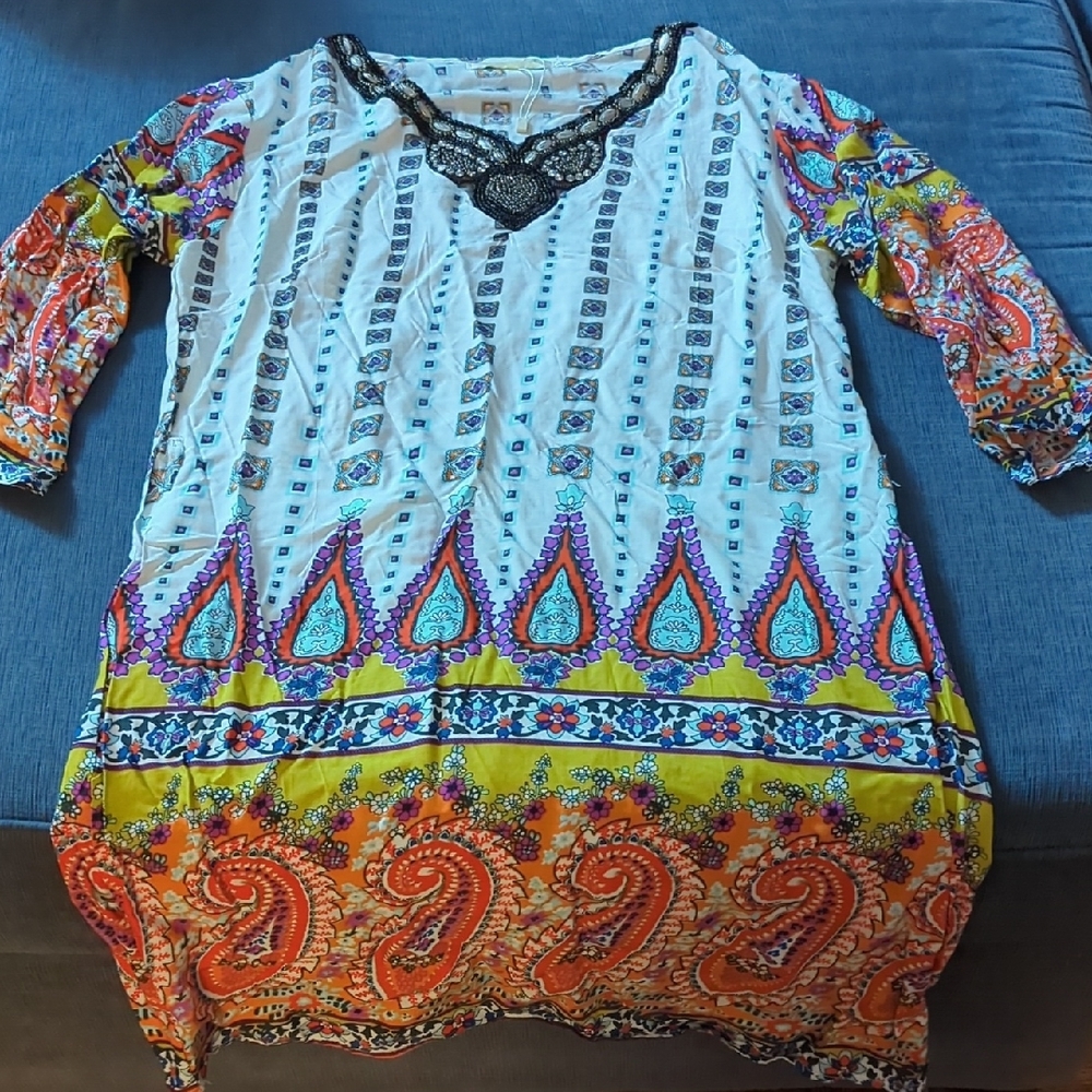 💎NWOT Colorful Bohemian Tunic Top
